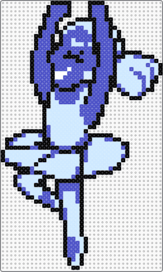 Blue Deltarune (BATTLE STANCE) - character, deltarune, deltarune chapter 5, deltarune chapter five, light blue, purple, video game