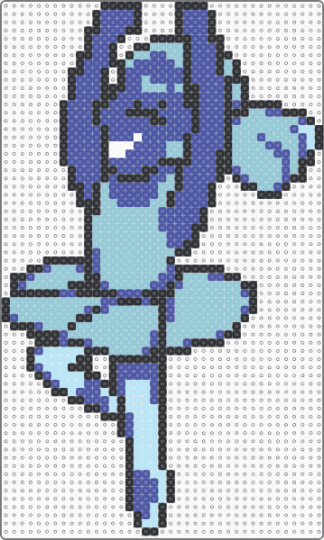 Blue Deltarune (BATTLE STANCE) - character, deltarune, deltarune chapter 5, deltarune chapter five, light blue, purple, video game