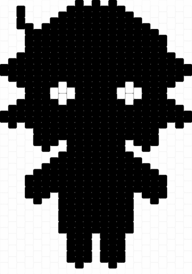 OMORI- Stranger - black, character, kandi charm, nintendo, omori, stranger, video game