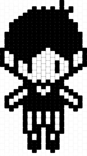 OMORI- Omori - black, character, kandi charm, nintendo, omori, video game