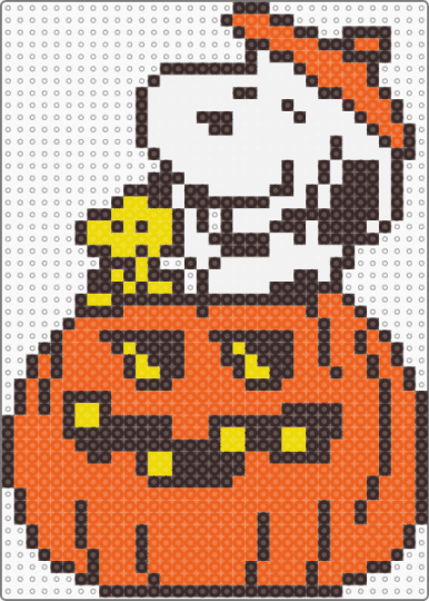 Snoopy pumpkin - brown, orange