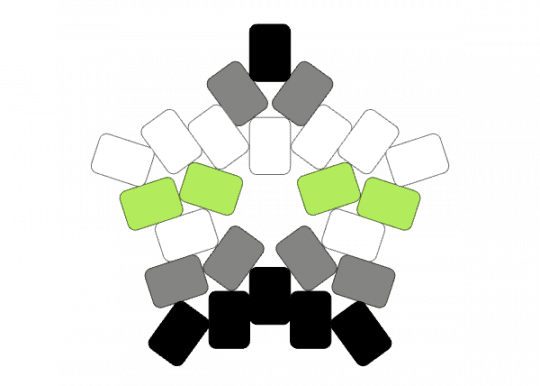 Agender Pride Star - gray, green