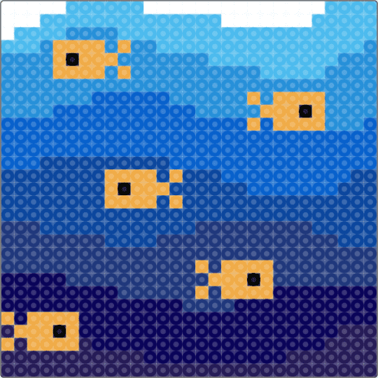Fishies - blue, colorful, light blue