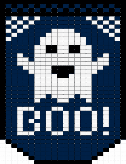 Ghost Tapestry - blue, white
