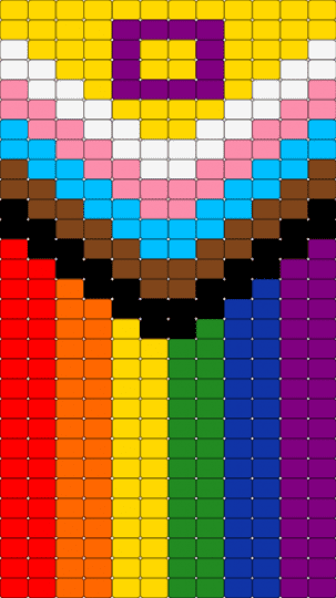 Progress Flag Tapestry 1 - pink, pride, rainbow, red, yellow