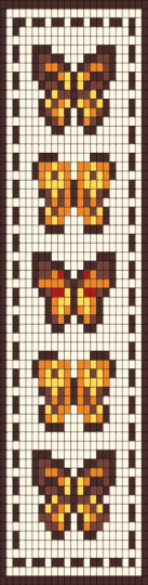 butterfly - brown, white
