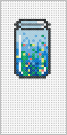 Jar - jar,confetti,bottle,water,colorful,blue