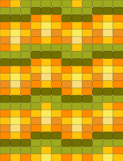 70's swirl - orange, yellow