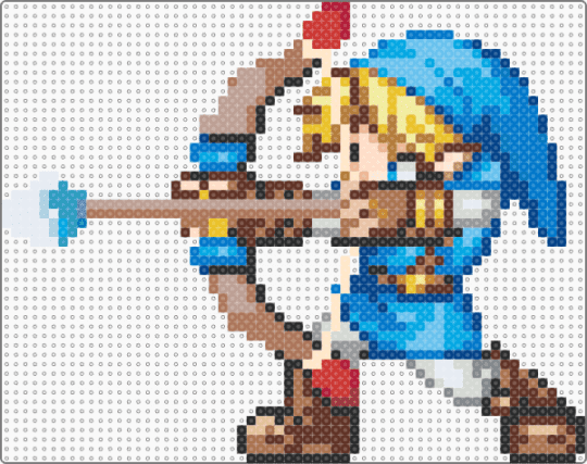 Archer Link - blue, colorful, legend of zelda, light blue, nintendo, tan, video game