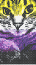 Nonbinary kitty cat - nonbinary,cat,animal,pride,panel,purple,yellow,gray