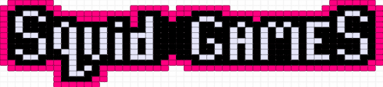 Squid Games (ladder stitch pattern) - white,pink