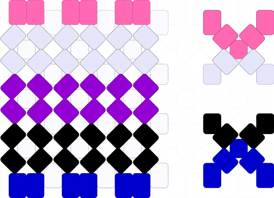 Genderfluid Rotator cuff pattern (for tut) - purple,pink,pride,genderfluid,x base,white,black,blue