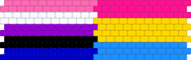 Pan and Genderfluid cudff - pansexual,gender fluid,pride,cuff,pink,yellow,blue,purple