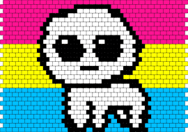 Pansexual Pride Flag Autism Creature - autism,pansexual,pride,creature,flag,colorful,neon,bright,white,pink,yellow,blue