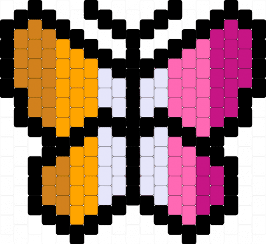Lesbian Butterfly - orange,pink