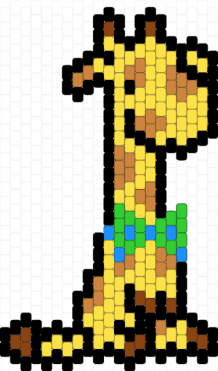 Gunter the giraffe - yellow,orange