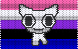 Genderfluid ADHD Creature - genderfluid,adhd,pride,creature,community,flag,pink,purple,blue,white