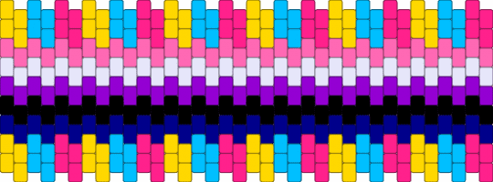 Pansexual X Genderfluid cuff - pansexual,genderfluid,purple,pink