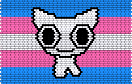 Transgender ADHD Creature - transgender,adhd,pride,creature,community,flag,pink,light blue,white