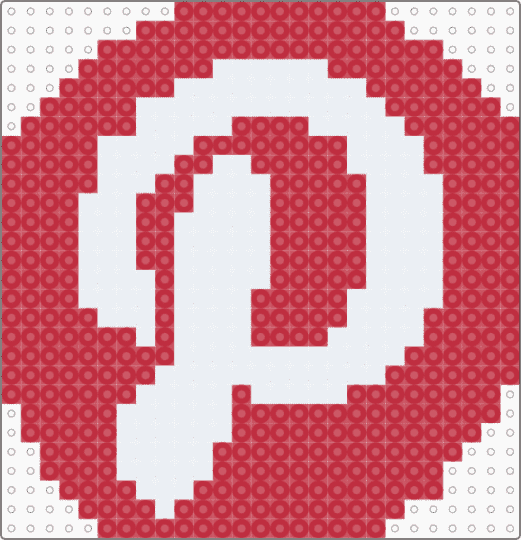 Pinterest App Icon - white,red