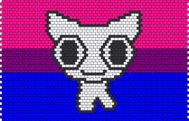 Bisexual ADHD Creature - bisexual,adhd,pride,creature,pink,blue,white