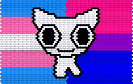 Transgender x Bisexual ADHD Creature - transgender,bisexual,tbh,adhd,creature,pride,pink,blue,light blue,white