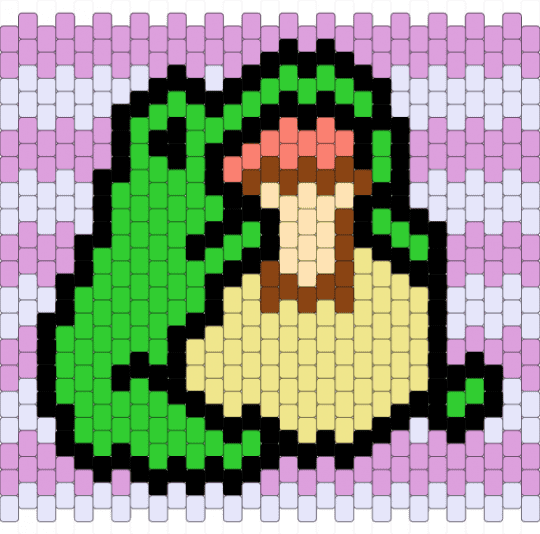 Froggie Eating Bread Pannel - green,yellow,pink,froggie,forg,bread,purple