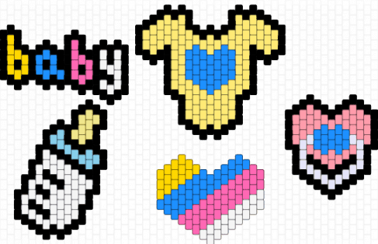 Little space charms - yellow