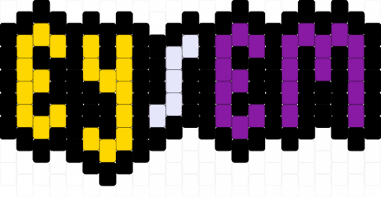 Ey/em pronouns tag - black, pink, yellow