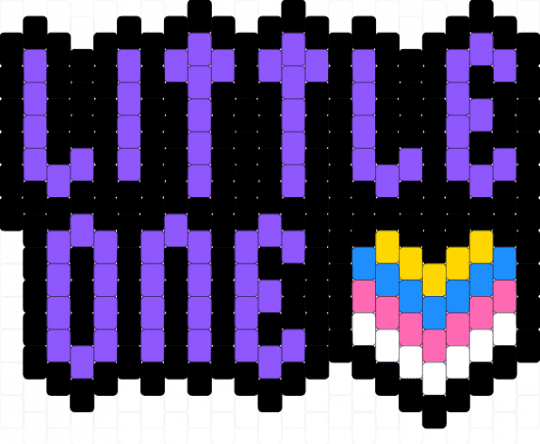 Little one agere/ little space charm - black,purple
