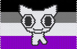 Asexual ADHD Creature - asexual,tbh,adhd,pride,creature,flag,tapestry,black,white,purple