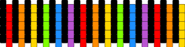black and rainbow - vertical,stripes,rainbow,cuff,colorful,dark,black