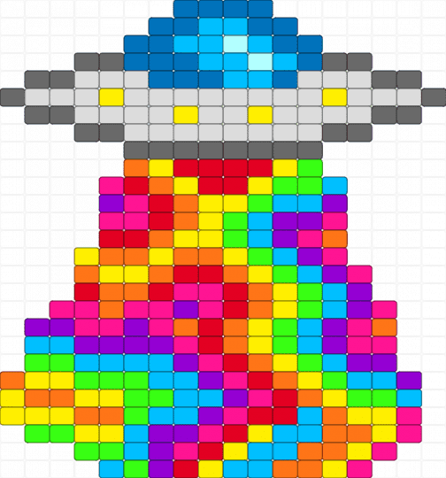 Space ship - colorful, green, pink, yellow