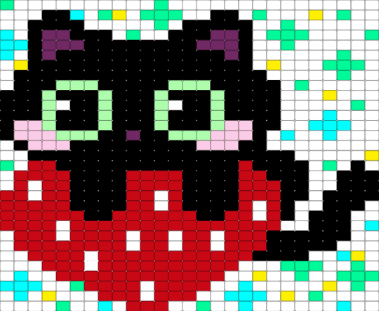 mama - red, teal, white