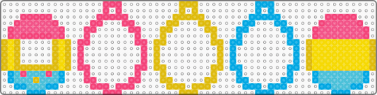 Pansexual Tamagotchi - pansexual, perler bead, perler charm, perler tamagotchi, pride, tamagotchi, yellow