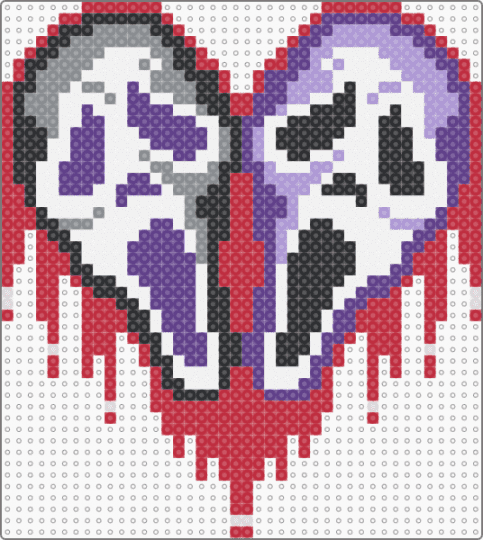 Ghostface Couple - couple, ghostface, purple, red, scream