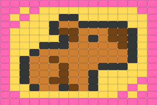 Capibara - pink, yellow
