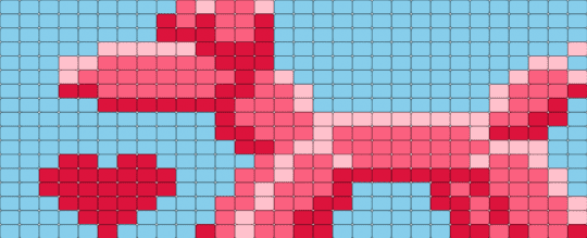 Balloon dog - light blue, red