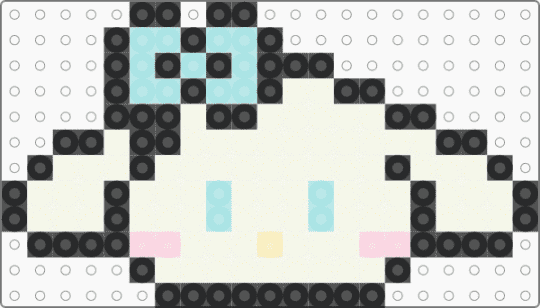 Cinnamoroll Fuse Bead Pattern - character, cinnamoroll, cute, fusebeads, hello kitty, kawaii, light blue, sanrio, white