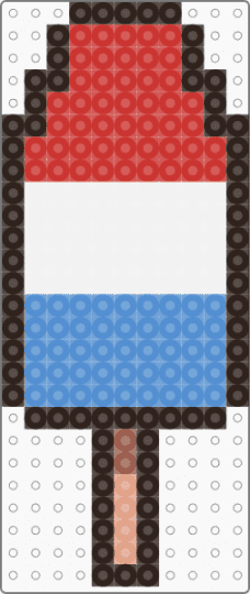 Rocket pop - brown, light blue, red