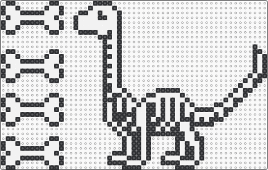 dino - black, white