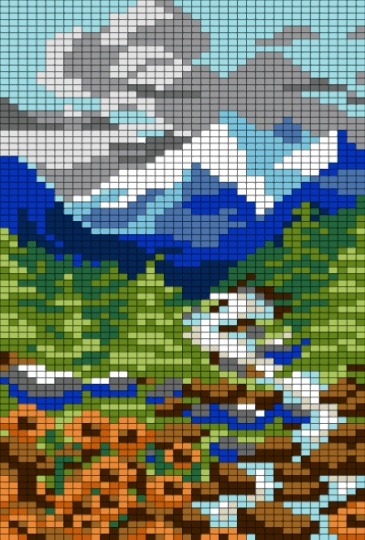 Mountain BT - gray, green, light blue