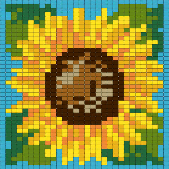 Sunflower Blue Background - 