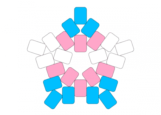 trans star - light blue, pink