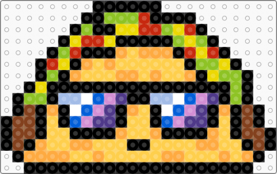 Cool Taco (2.6mm beads) - black, green, orange, yellow