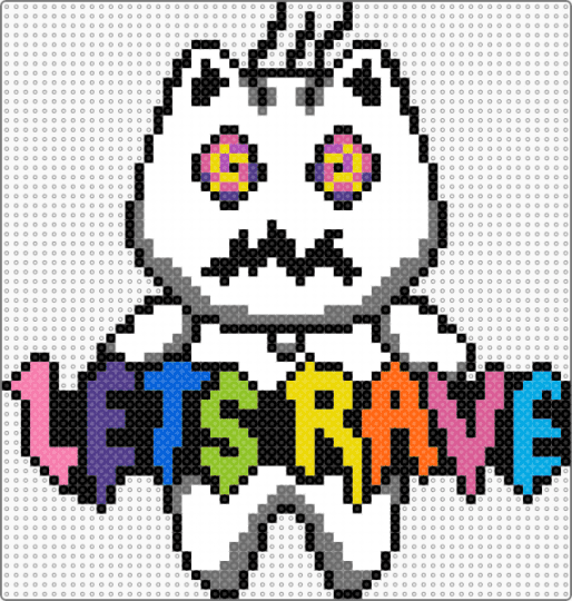 LETS RAVE - gray, pink, white, yellow