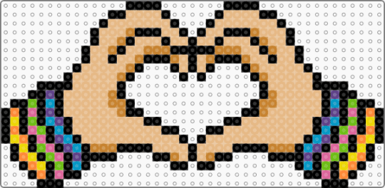 Love Hands (2.6mm beads) - beige, orange