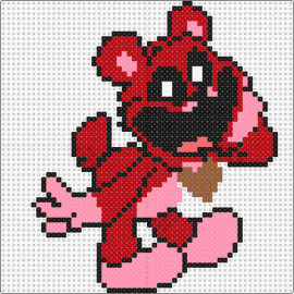 Bobby BearHug (Smiling Critters) 58x58 simplified - bobby bearhug,smiling critters,poppy playtime,cartoon,character,happy,video game,red,pink