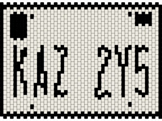 Supernatural Numberplate - black, white