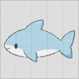 Cute Shark - shark,fish,underwater,animal,cute,smile,gray,light blue